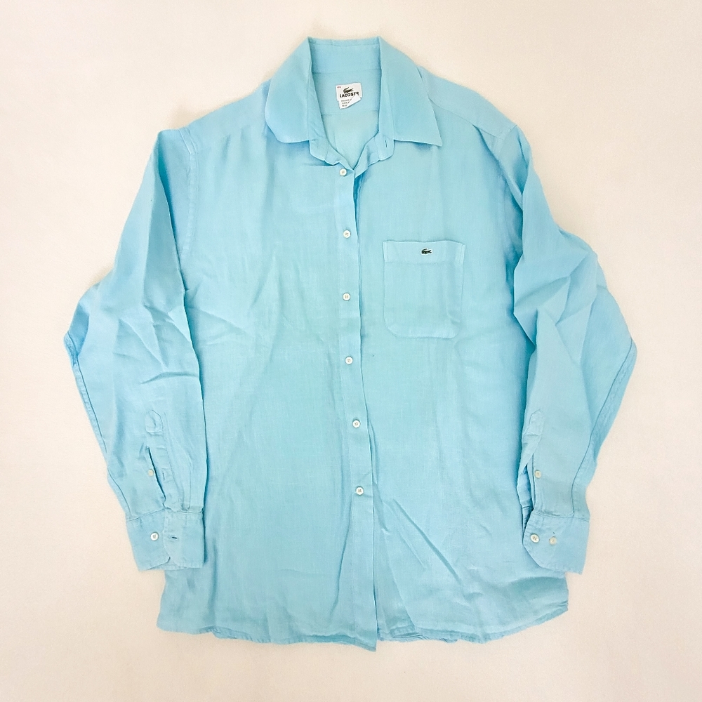 LACOSTE linen button down dress shirt